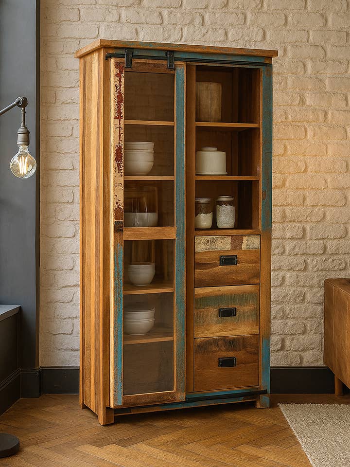 Vitrine Jupiter Reciclada por atacado de Crab design