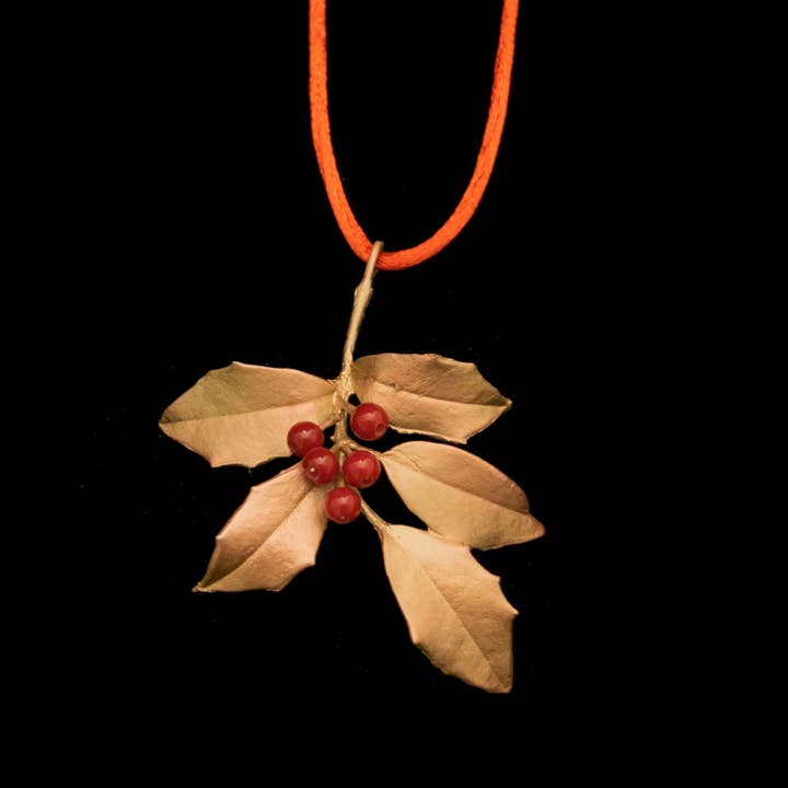 Holly Ornament for wholesale by Michael Michaud Table Art