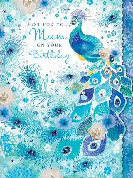 MUM RELATION CARD DR399 PEACOCK for wholesale by Nigel Quiney Publications Ltd