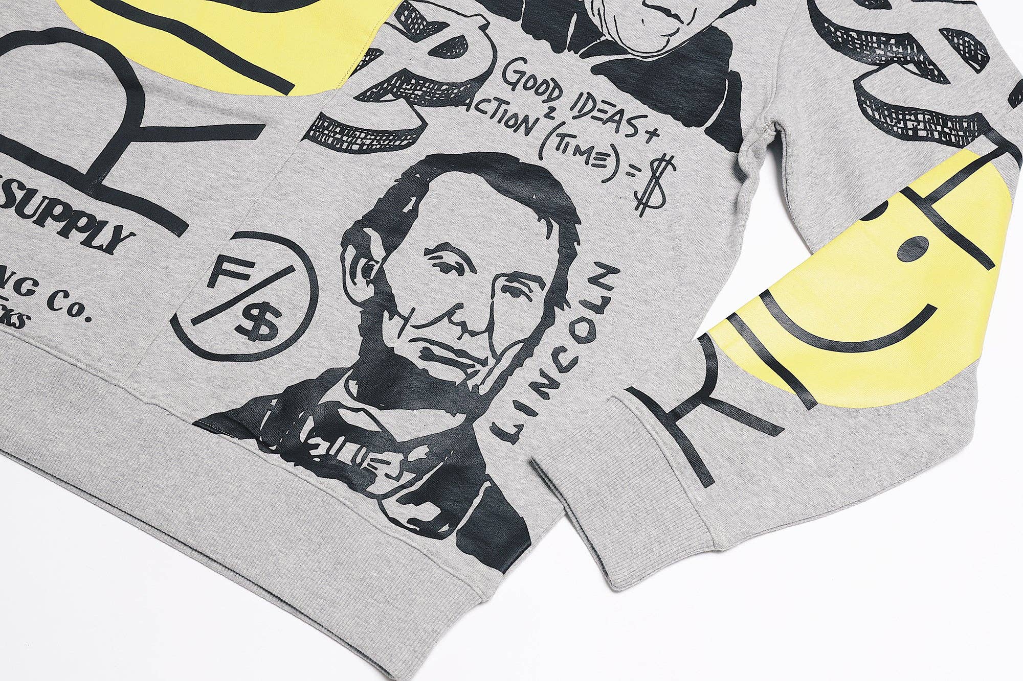 Heather Grey New Rich Crewneck Sweater (Heather Grey) for wholesale on Faire6