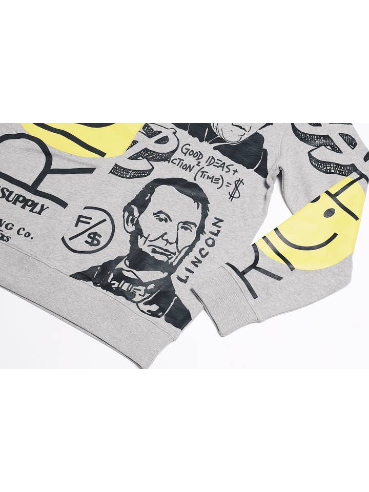 Heather Grey New Rich Crewneck Sweater (Heather Grey) for wholesale on Faire6