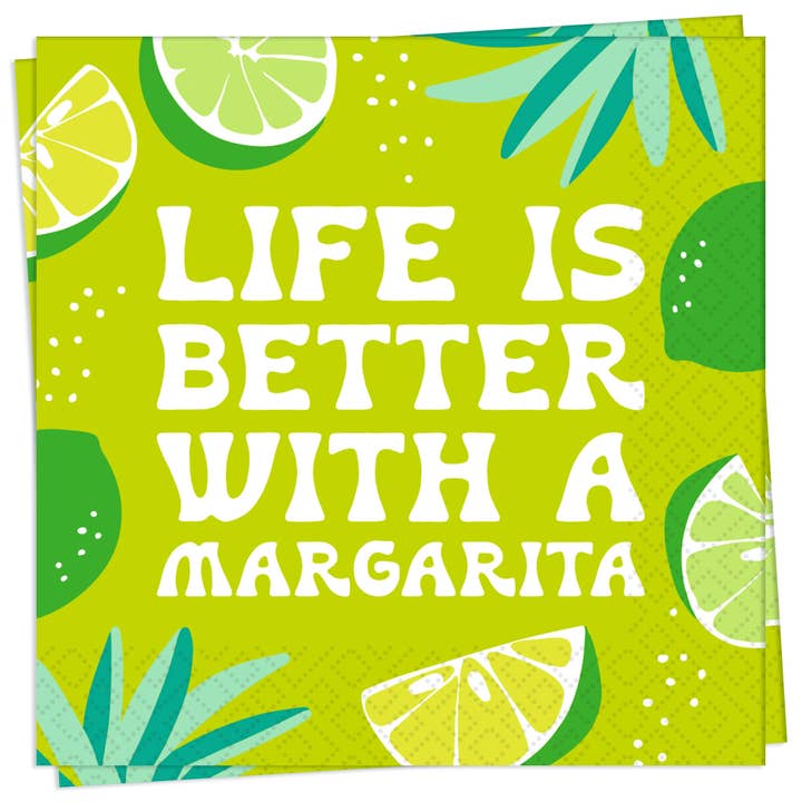 Better Margarita Cocktail Napkin for wholesale by Twilight Collection