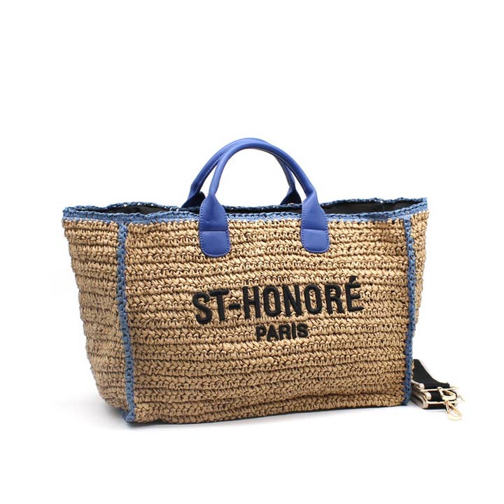 Vimoda - Wholesale Strandtas - GEHAAKT Tweekleurige gevlochten shopper ST-HONORÉ3