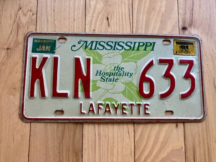 1981 Mississippi Lafayette County License Plate for wholesale by RusticPlates