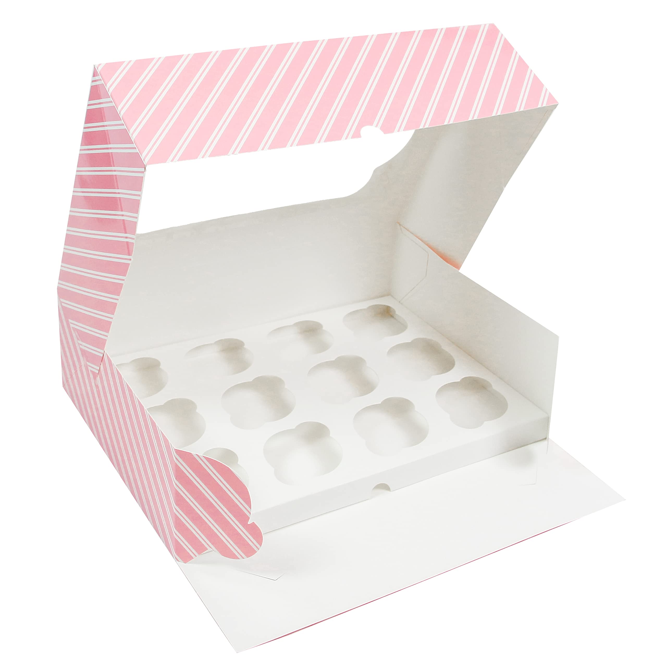 Global Sugar Art - Wholesale Cake Decorating Kit - Global Sugar Art Quarter Sheet Cake & Cupcake Box with Window and Cupcake Insert, Auto-Popup, 14 x 10 x 4 Inches, 5 Count10