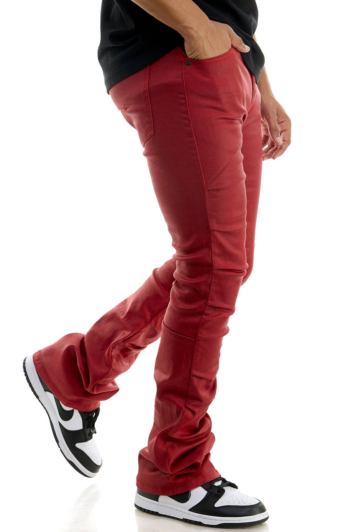 KDNK – wholesale Pants – Men's – WAXED PLEAT FLARE PANTS9