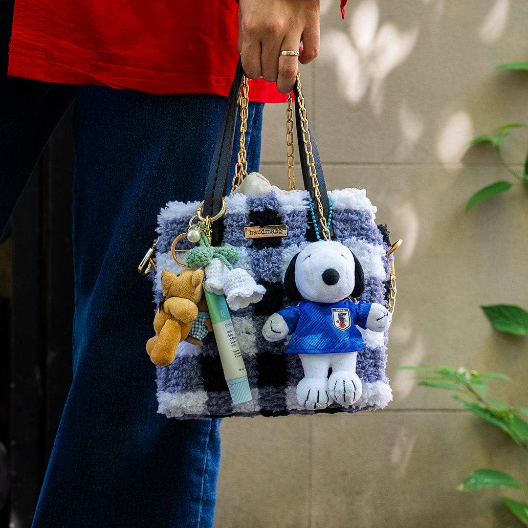 Craft Club – Großhandel Bastelset – Schwarzes Gingham - Gewebtes Tragetaschen-Kit2