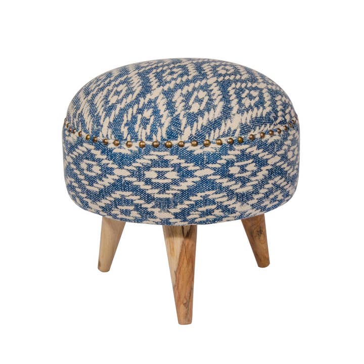 Namaste – wholesale Stool – Mandir Upholstered Indian Footstool