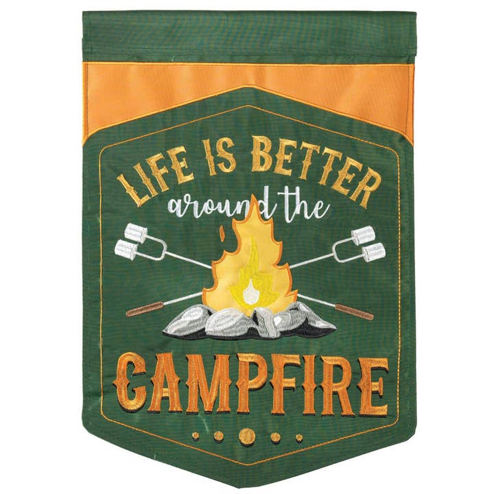 Campfire Garden Flag 13x18 for wholesale by Dicksons