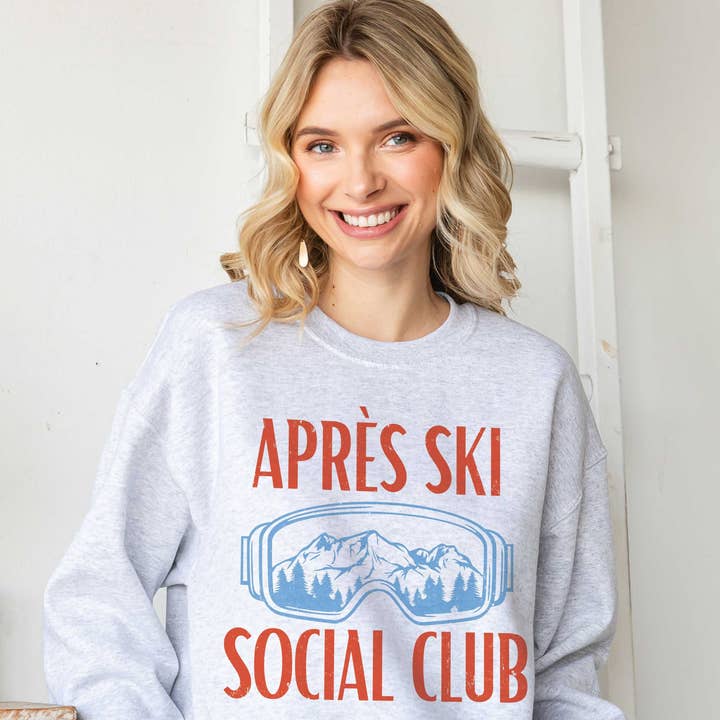 APRES SKI SOCIAL CLUB Winter Graphic Sweatshirt for wholesale by BLUME & CO.