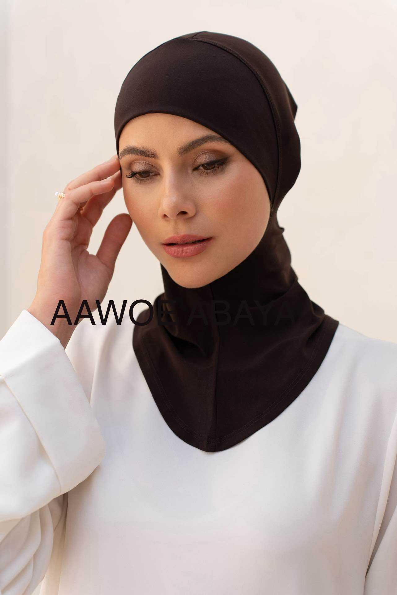 Aawoe Abaya – wholesale Hijab - Dam – Elegant hijabmössa med kaffekant - 228832