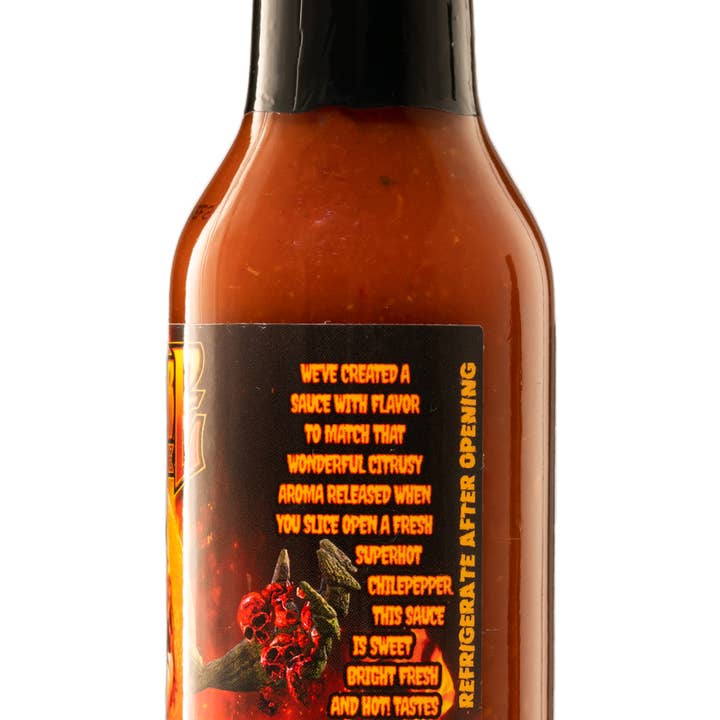 Hellfire Hot Sauce Inc - Vendita all'ingrosso Salse piccanti - Nuovo! Salsa piccante Hellfire Salsa piccante all'arancia arrabbiata