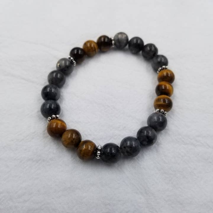 Pulseira elástica com contas de pedra natural por atacado de ENA Jewelry