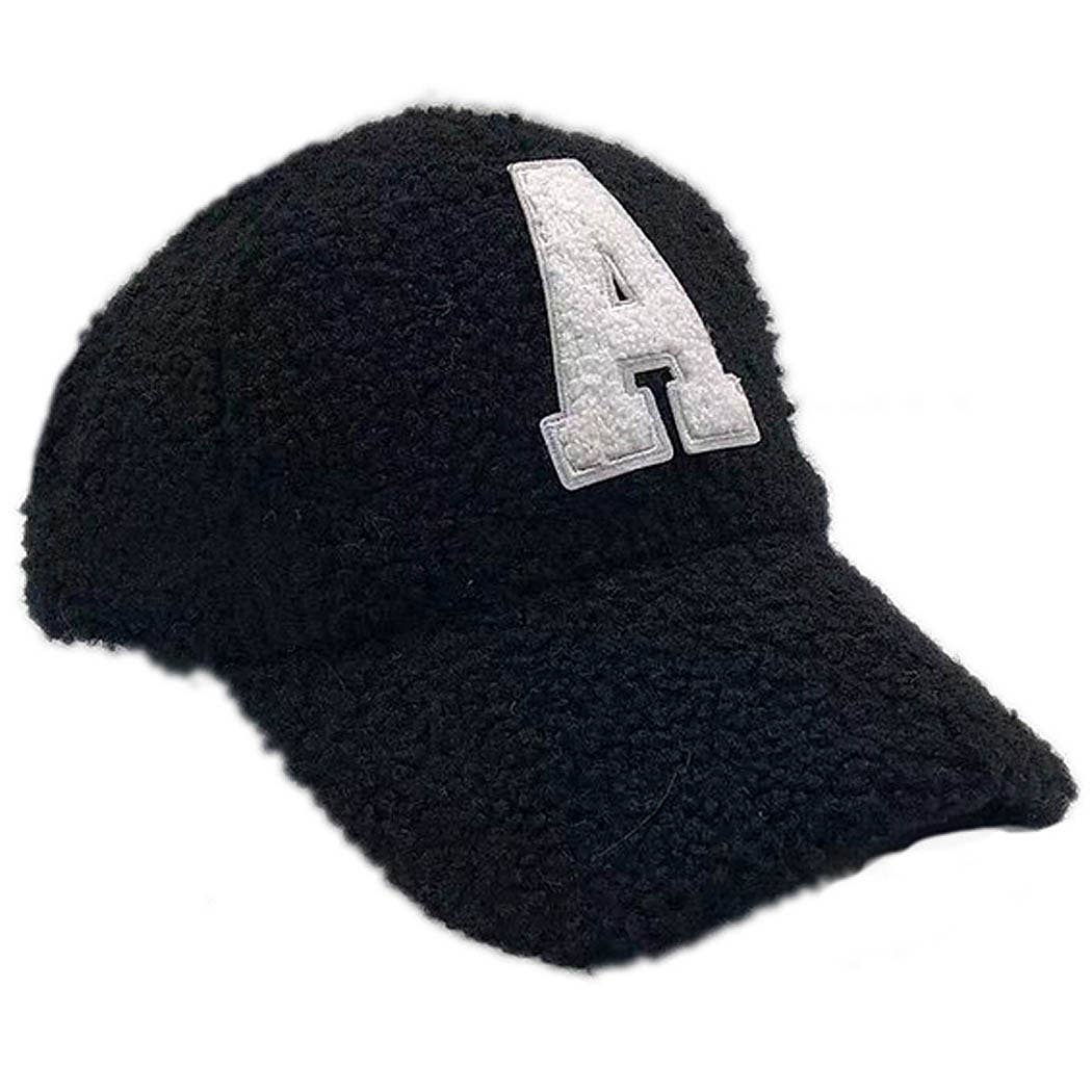 3AM BY H&D ACCESSORIES - Wholesale Baseball Cap - Women's - Letter A Sherpa Baseball Cap5