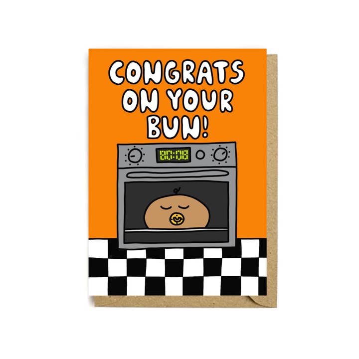 Congrats on your bun card! for wholesale by Marblehead