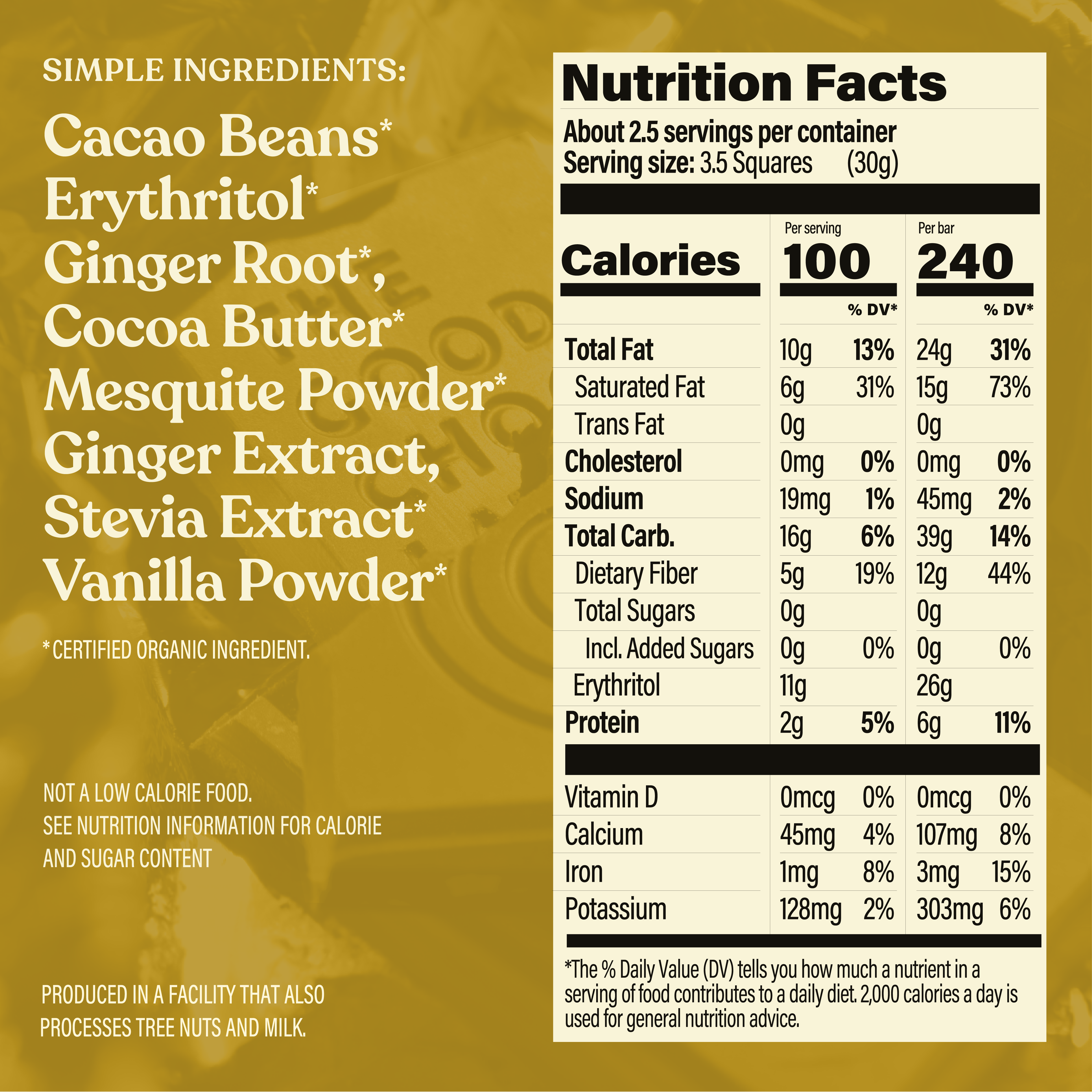 The Good Chocolate – Barra de chocolate por atacado – Barra de chocolate com gengibre/ 2,5 oz2