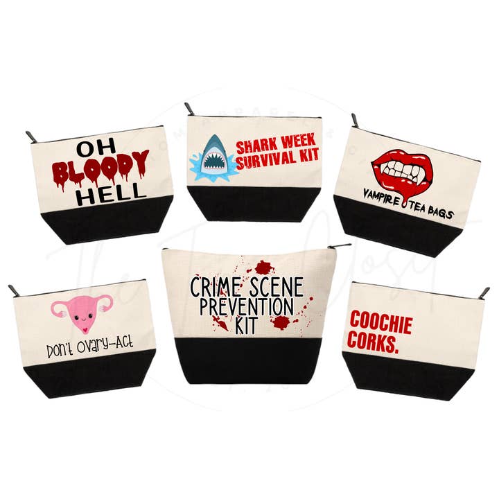 Period Pouch - Funny Cosmetic Bag - PERIOD KIT BAG - WOMENS for wholesale by The Tiny Closet