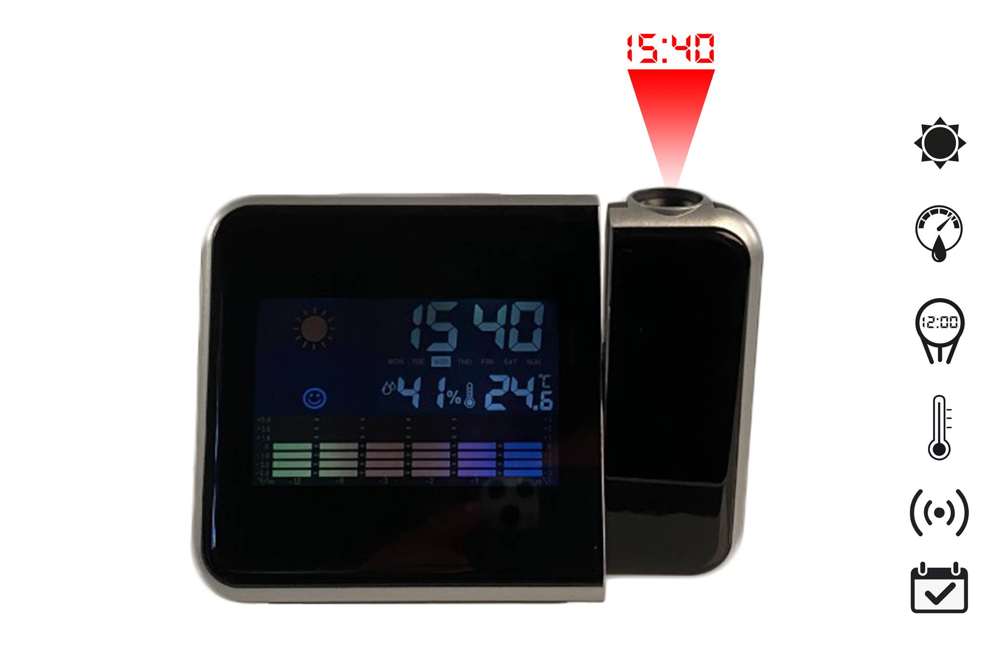 CP INTERNATIONAL - Wholesale Alarm Clock - Digital Alarm Clock with Ceiling Projection0