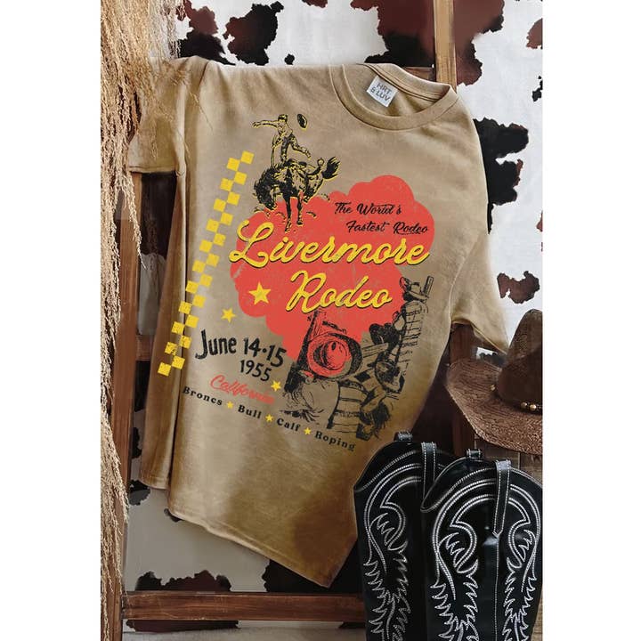 LIVERMORE RODEO MINERAL GRAPHISCH T-SHIRT voor wholesale door HRTandLUV