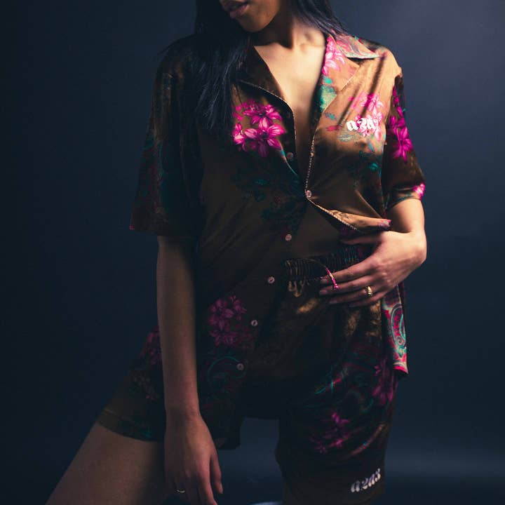 Brown Floral Two-Piece for wholesale by a2a3