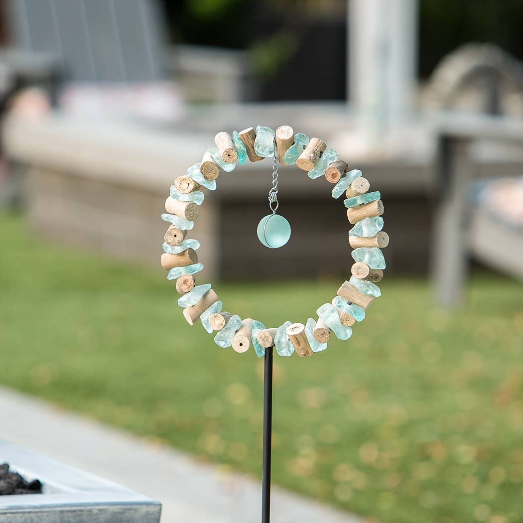 Garden Age Supply - Vente Piquets de jardin/pelouse - Piquet de jardin en forme d'anneau en verre, 4 pieds2