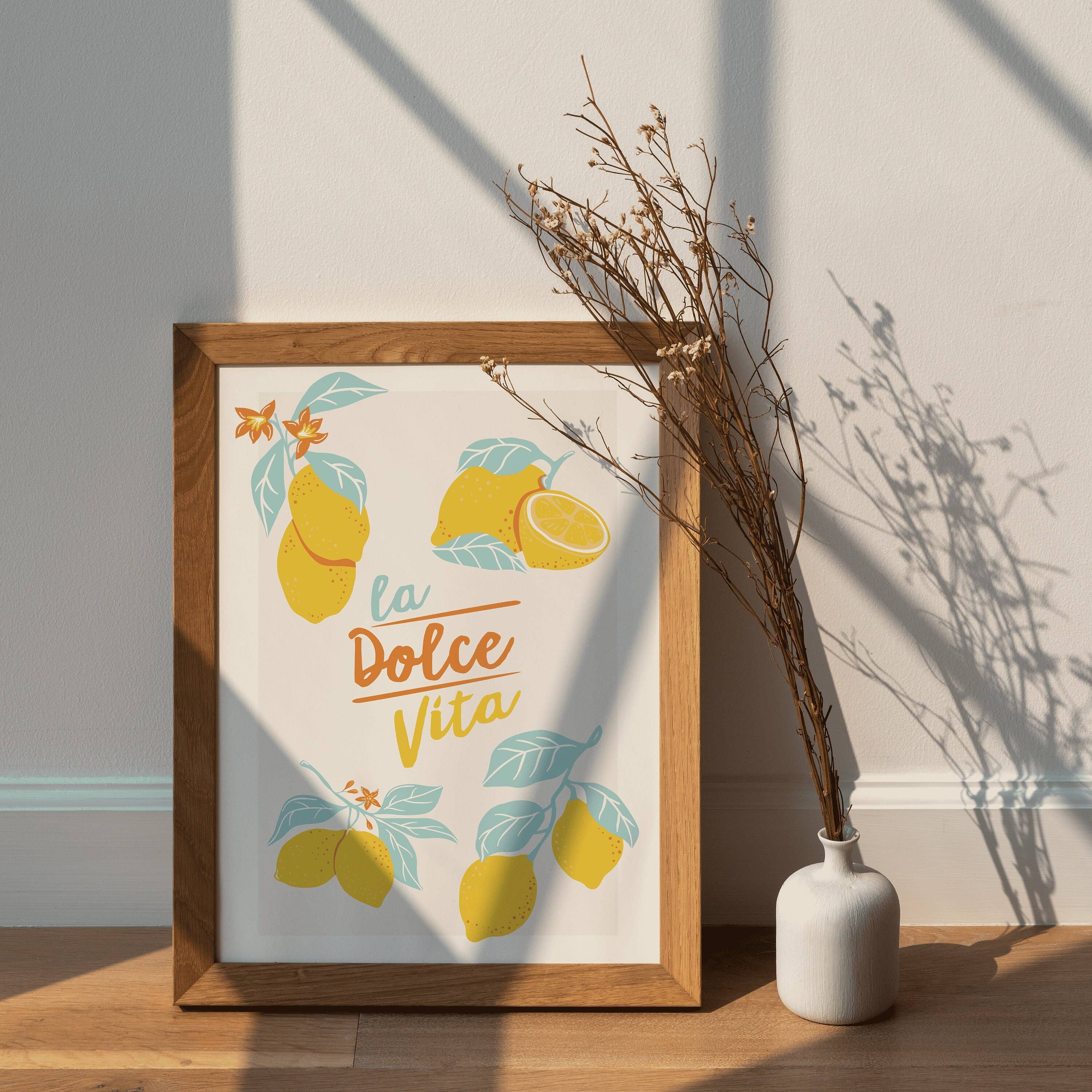 Moo and May Studio – wholesale Art print – La Dolce Vita | Lemon Wall Art Print | Italian | Amalfi A30