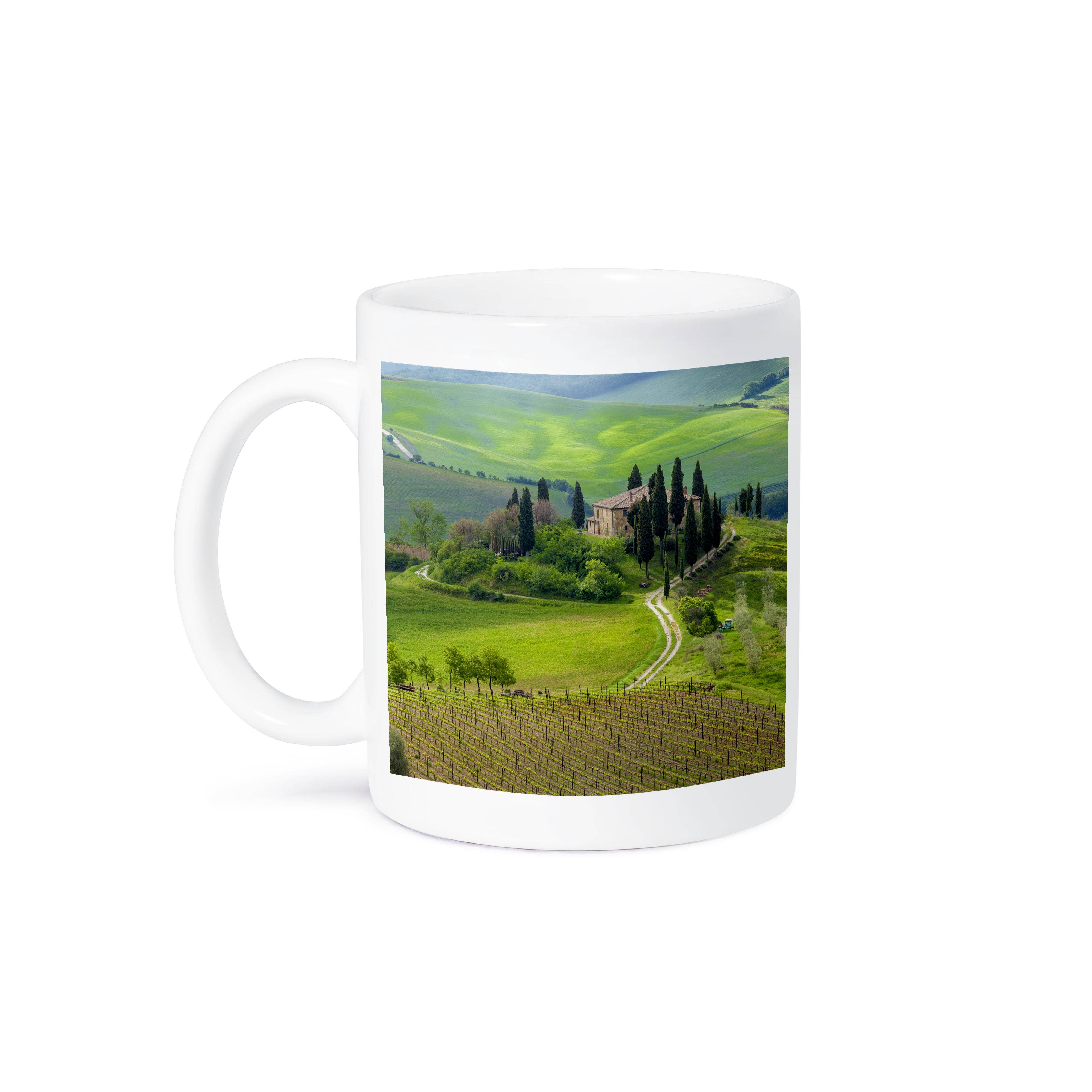 3dRose - Wholesale Coffee Mug - 3dRose, Italy, Val d Orcia. Il Belvedere farmhouse panoramic. , Mug8