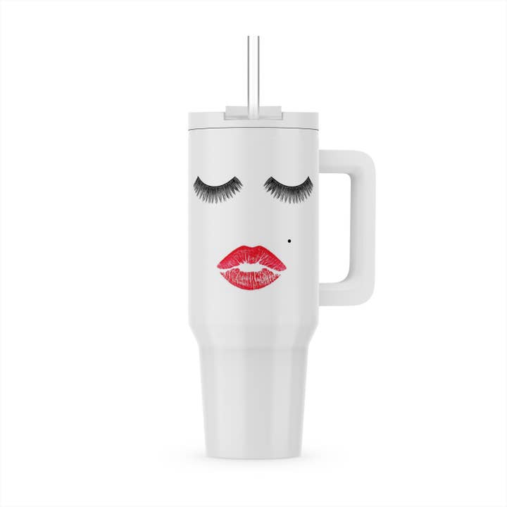 3dRose, Image of Eyelashes with Beauty Mark Quote, Tumbler for wholesale by 3dRose