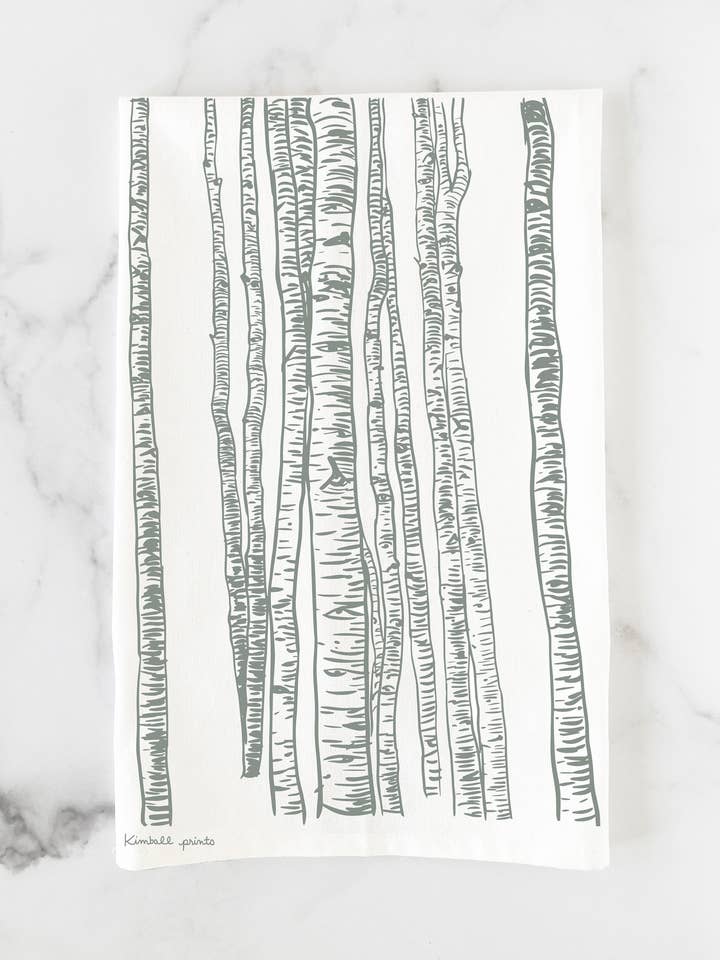Aspen Trees Cotton Tea Towel | Outdoor Adventure Collection for wholesale by Kimball Prints