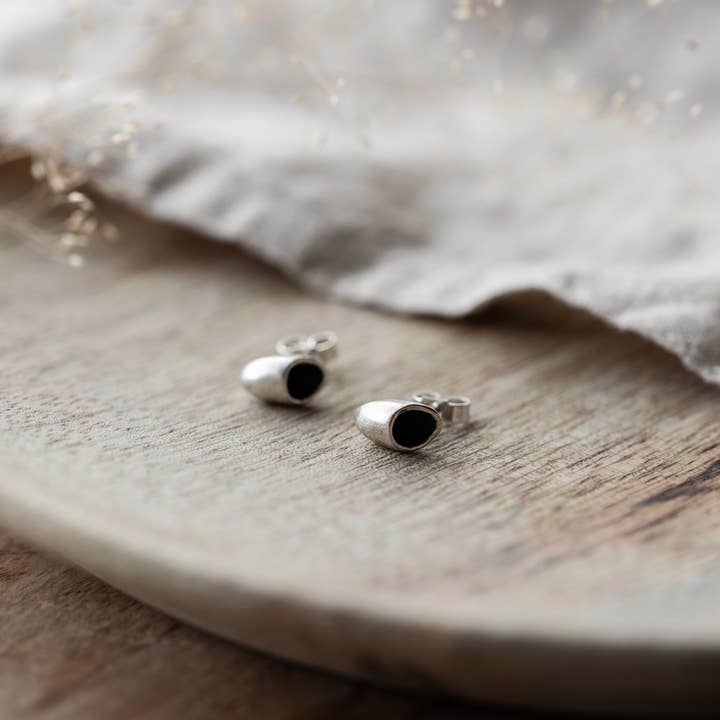 Silver Pod Studs - Small for wholesale by Anna Calvert Jewellery