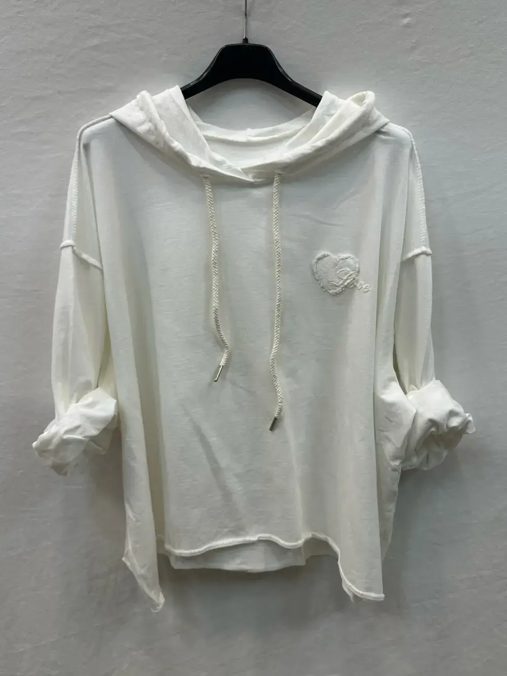 Mimi & Gogo – Großhandel Sweatshirt – Damen – Besticktes Patchwork-Sweatshirt Love, Einheitsgröße0