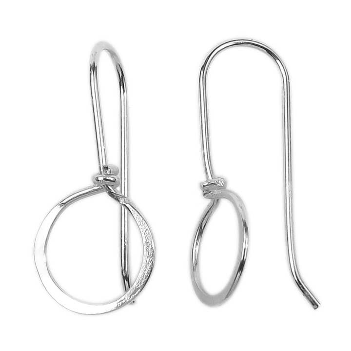 FSS-221 Sterling Silver Round Hoop Drop Earwire For Jewelry Findings for wholesale by Bali Designs