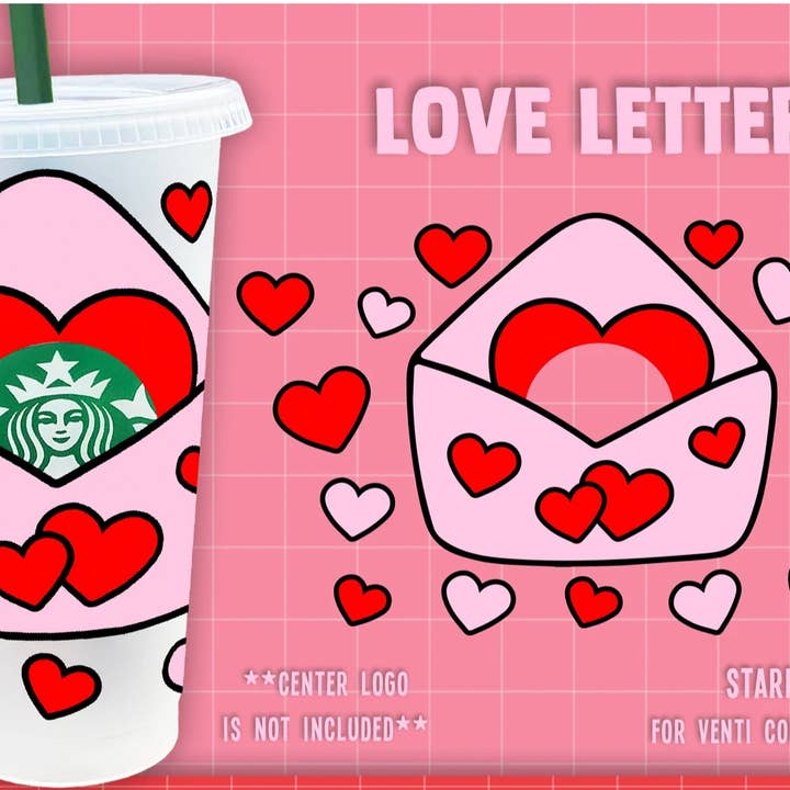 Valentines Starbucks Cups for wholesale by Dyno Kustom design
