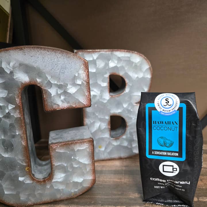 Coffee Beanery - Wholesale Ground Coffee - Hawaiian Coconut SWP Decaf Flavored Coffee | 1.75 oz One Pot3