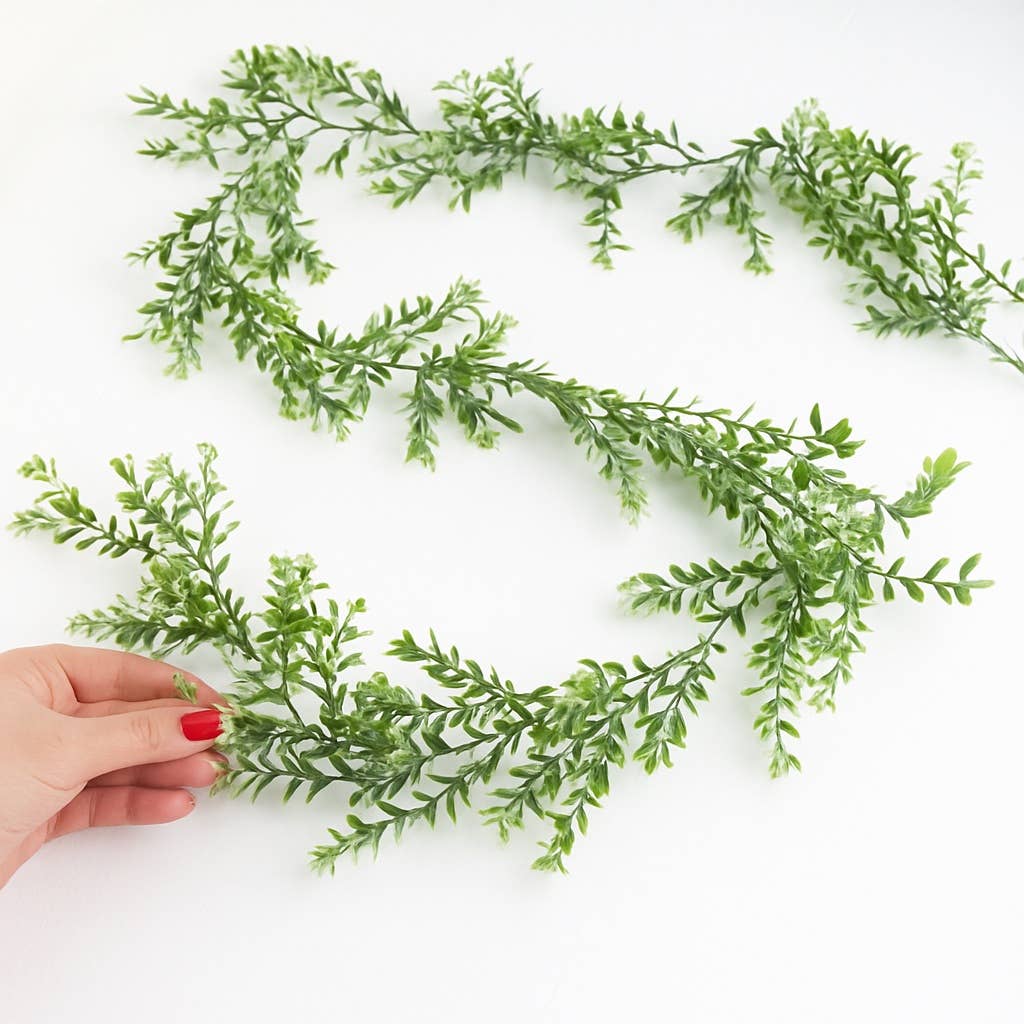 Factory Direct Craft - Wholesale Artificial Flowers - 6 foot Weatherproof Boxwood Garland0