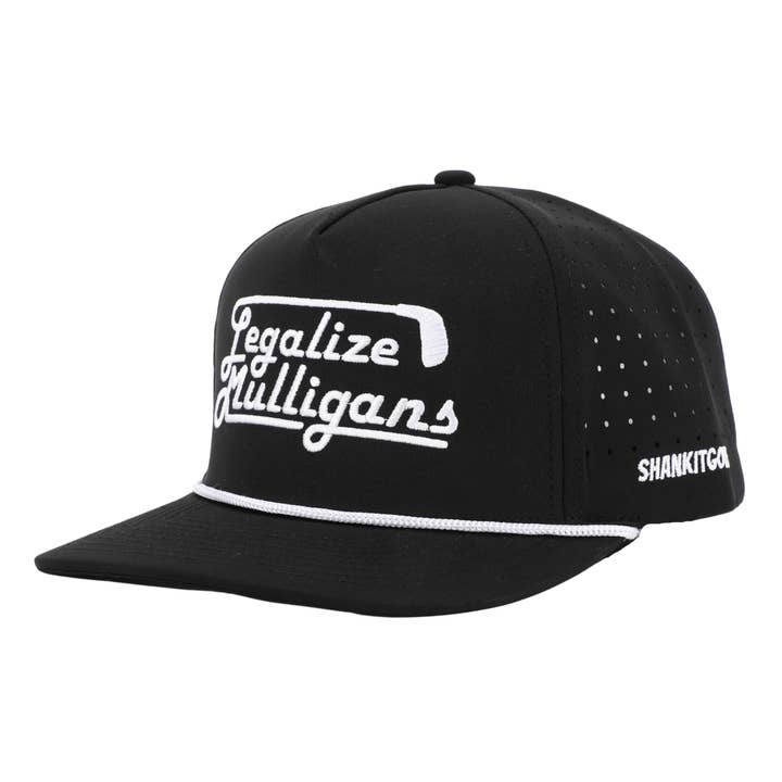 Shank It Golf - Wholesale Trucker Hat - Unisex - Legalize Mulligans Black Rope Hat
