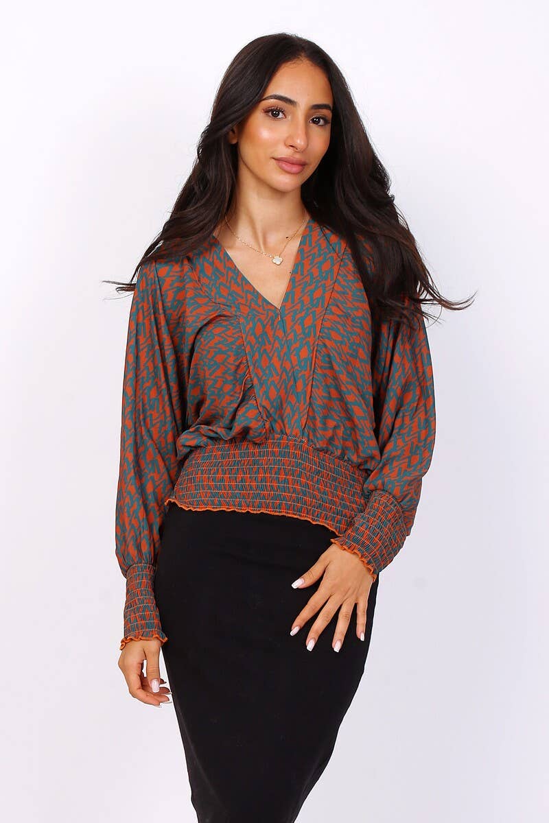 LORIANE - Venta al por mayor Blusa - Mujer - Blusa estampada de talla única 210888