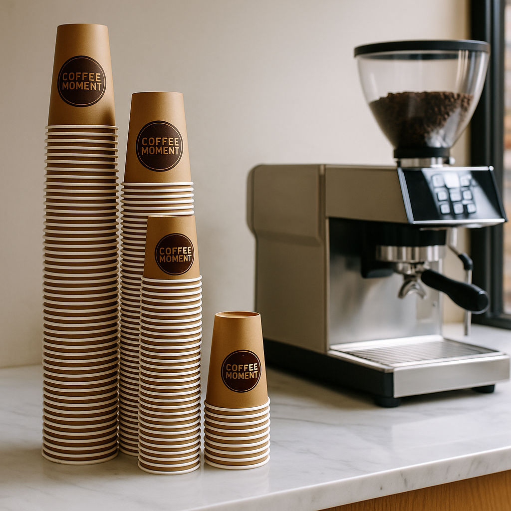 Biomatea - Wholesale Disposable Cup - Coffee Moment Coffee Cup, Coffee to Go Paper Cup – 4 Sizes, for Hot & Cold Beverages8