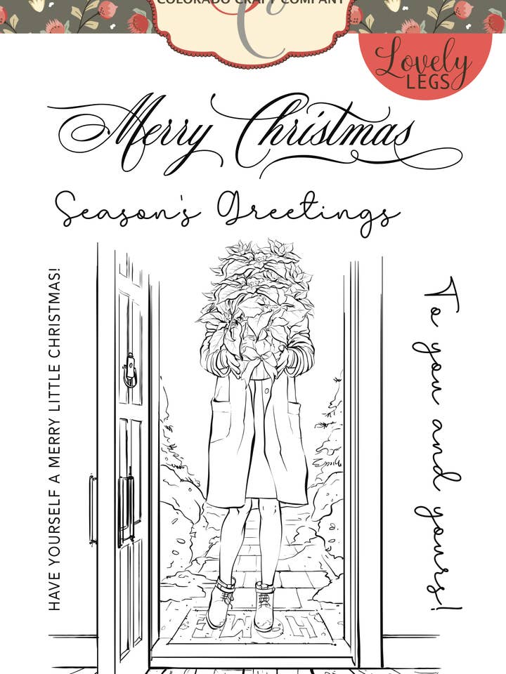 LL327 Lovely Legs - Saison d'hiver ~ Poinsettia pour la vente par Colorado Craft Company