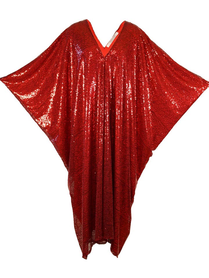 Jennafer Grace - Venta al por mayor Caftán - Mujer - Caftán de lentejuelas de rubí7