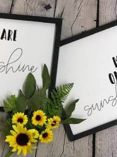 You Are My Sunshine Wall Signs (Set of 2) for wholesale by DNS Designs