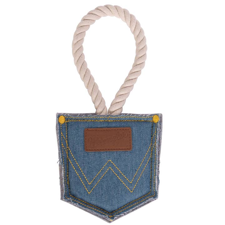 Wrangler Pocket Felt and Rope Toy for wholesale by Lexington Pet & Wrangler Pet