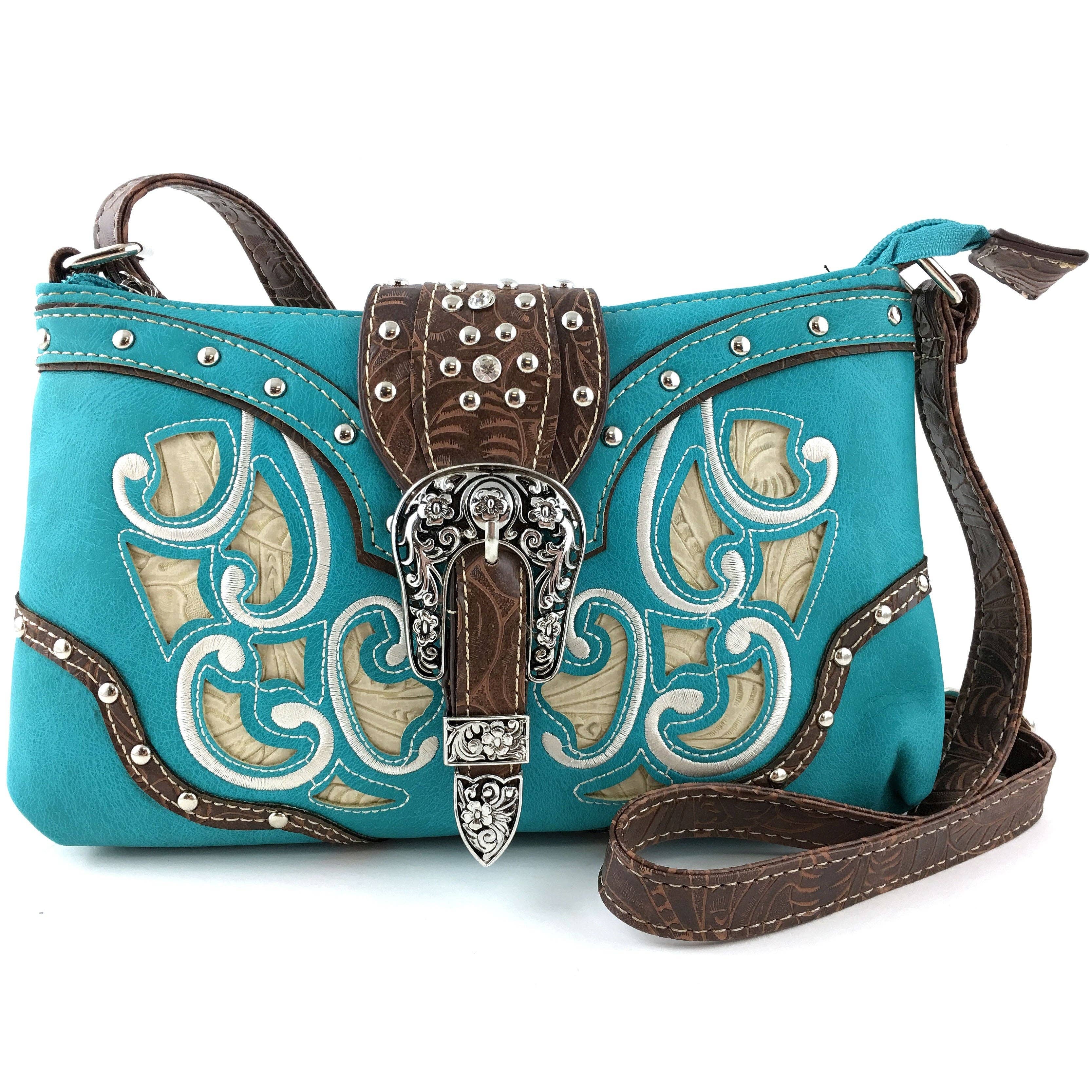 Lunar Deer - Wholesale Crossbodytas - Dames - Western floral schoudertas met gespsluiting0