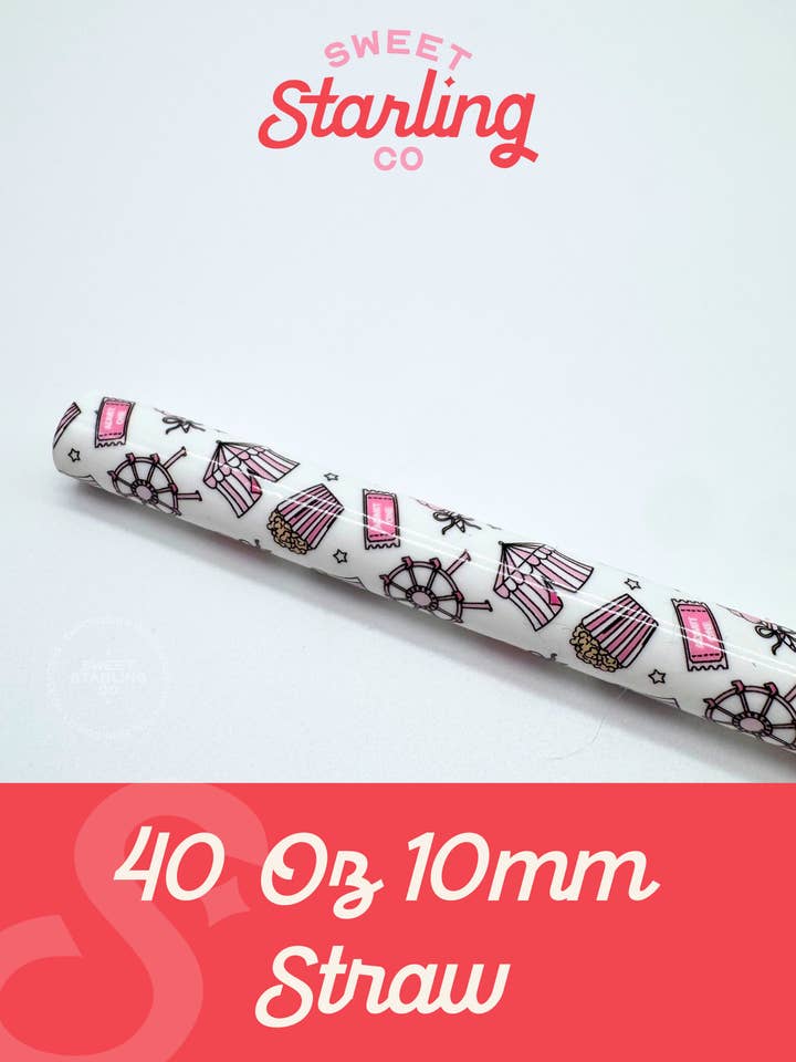 Palhinha Rosa Carnaval 10 mm por atacado de The Sweet Starling Co