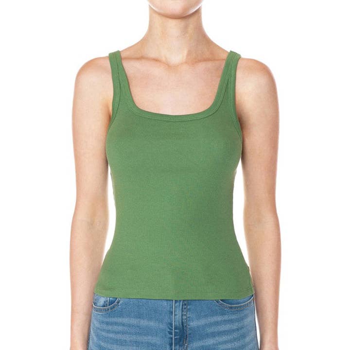 Timeless - Wholesale Tank Top - Women's - RIBBED DOUBLE SCOOP NECK TANK TOP4