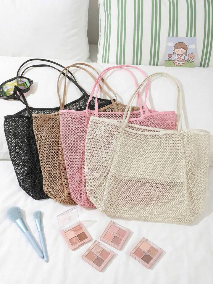 Open Weave Beach Tote Bag for wholesale by Tickled Teal