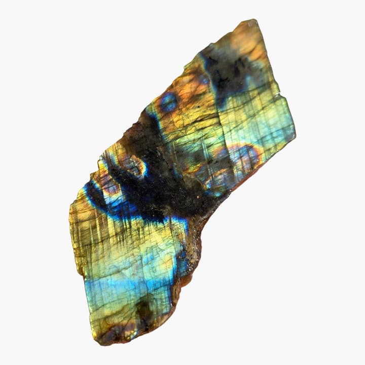 Lapidary Central - Wholesale Spiritual Stone/Crystal - Labradorite Slab - Green Blue Flash - Color Play Display