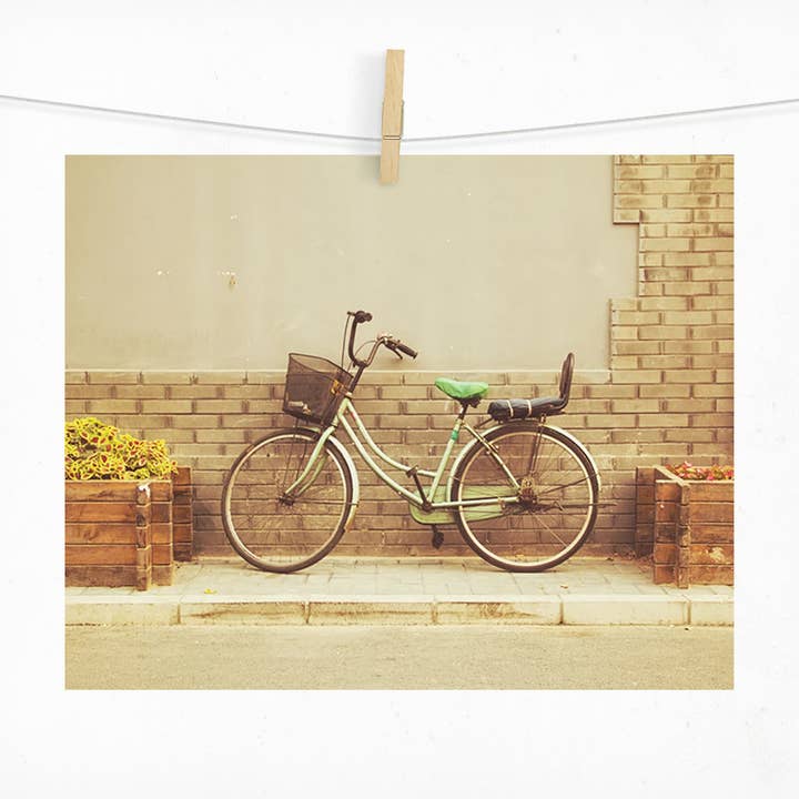 Fotografia de bicicleta verde | Impressão emaranhada 5x7 ou 8x10 por atacado de Jillian Audrey Photography