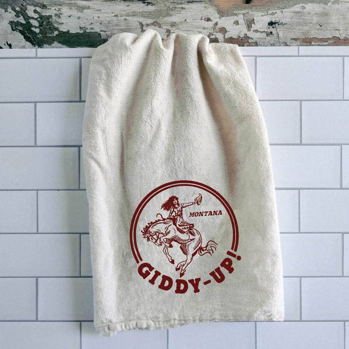 Intrigue Ink - Vente Torchons - Torchon Giddy Up Gal Montana