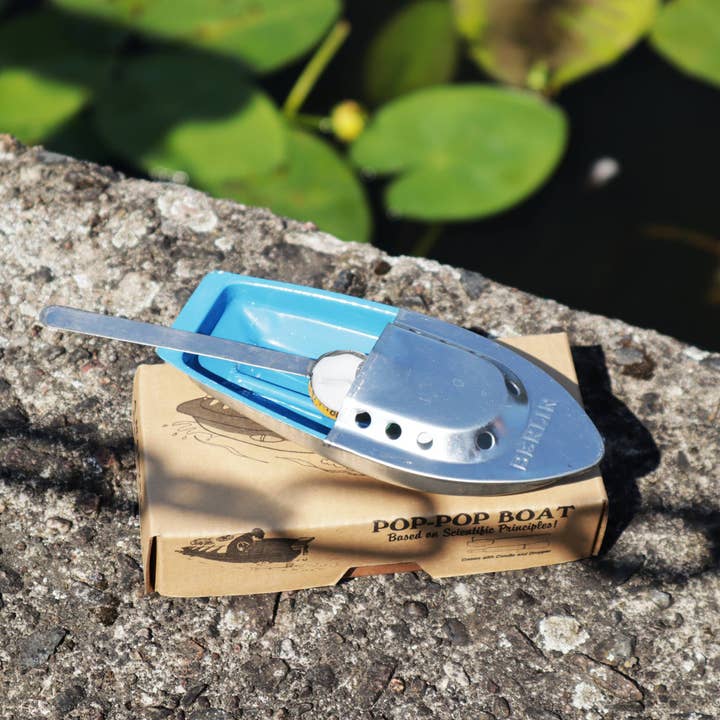 Tribal Trade GmbH - Vendita all'ingrosso Giocattolo classico - Bambini - Candelabro giocattolo in latta Berlin argento azzurro pop7